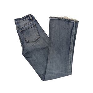 Women's Vervet Flare Button Fly Jeans With Raw Hem Size 29